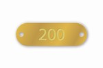 PRE-NUMBERED BRASS OBLONG TAGS  
